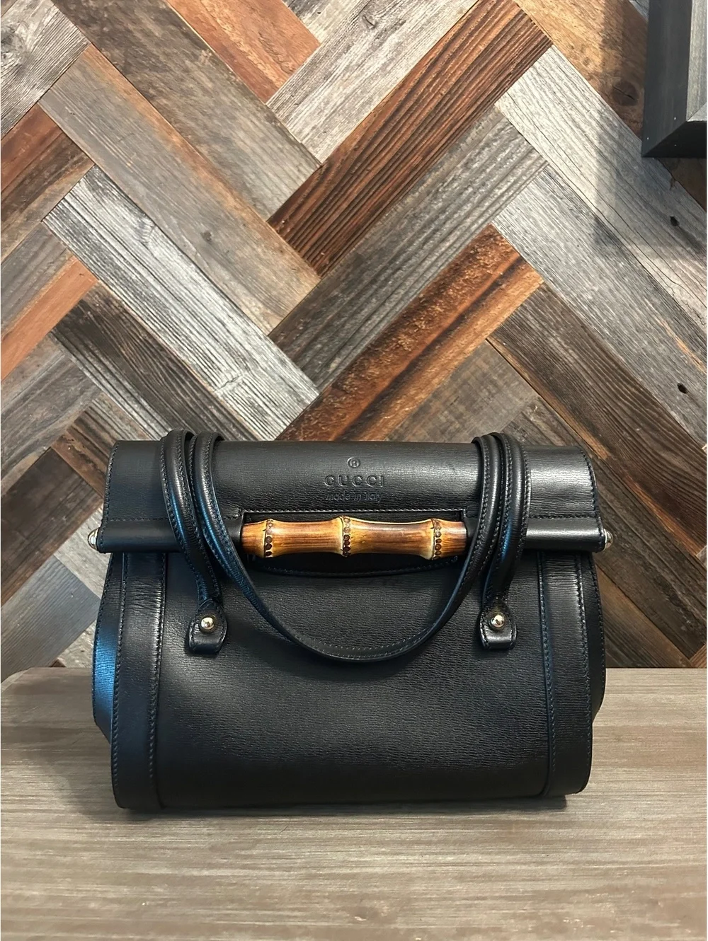 Gucci Bamboo Bullet Top Handle Bag
